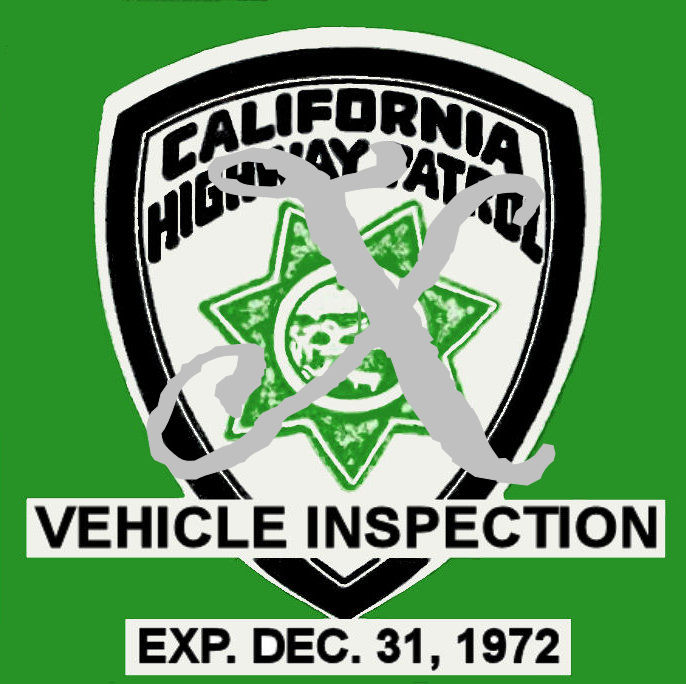 (image for) 1972-12 California Inspection Sticker